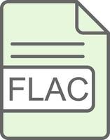 flac Datei Format Stutfohlen Symbol Design vektor