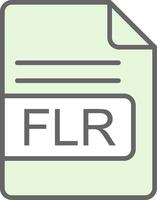 flr Datei Format Stutfohlen Symbol Design vektor