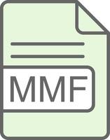 mmf fil formatera fylla ikon design vektor