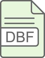 dbf Datei Format Stutfohlen Symbol Design vektor