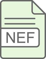 nef Datei Format Stutfohlen Symbol Design vektor