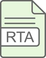 rta Datei Format Stutfohlen Symbol Design vektor