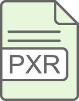 pxr Datei Format Stutfohlen Symbol Design vektor