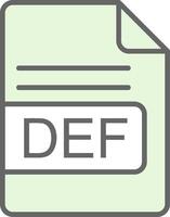 def Datei Format Stutfohlen Symbol Design vektor