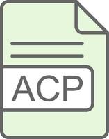 acp Datei Format Stutfohlen Symbol Design vektor