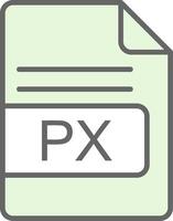 px fil formatera fylla ikon design vektor