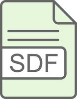 sdf fil formatera fylla ikon design vektor