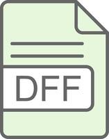 dff Datei Format Stutfohlen Symbol Design vektor