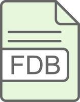 fdb Datei Format Stutfohlen Symbol Design vektor