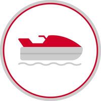 Jet Ski eben Kreis Symbol vektor