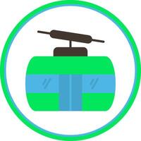 Seilbahn eben Kreis Symbol vektor