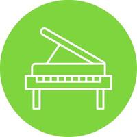 piano mång Färg cirkel ikon vektor