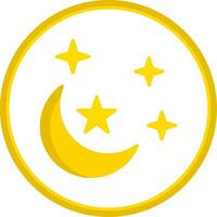 Mond eben Kreis Symbol vektor