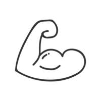 Gym Träning biceps ikon enkel illustration vektor