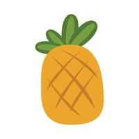 Ananas frisch Obst Symbol isoliert auf Weiß Hintergrund vektor