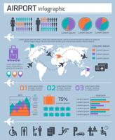 Flughafengeschäft Infographik Set vektor