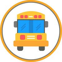 Schule Bus eben Kreis Symbol vektor