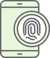 biometrisch Identifizierung Stutfohlen Symbol Design vektor