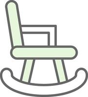 gungande stol fylla ikon design vektor