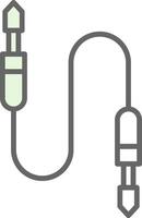 Hilfs- Kabel Stutfohlen Symbol Design vektor