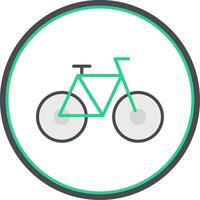 Fahrrad eben Kreis Symbol vektor