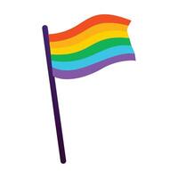 Regenbogen Flagge Illustration auf Weiß Hintergrund vektor