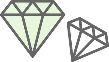 diamant fylla ikon design vektor