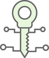 Schlüssel Stutfohlen Symbol Design vektor