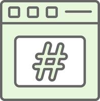 Hashtag Stutfohlen Symbol Design vektor