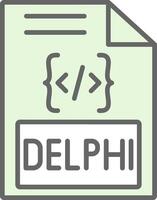 delphi fylla ikon design vektor