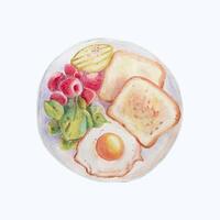 süß Aquarell Frühstück Clip Art - - herunterladen Speisekarte Design Elemente vektor