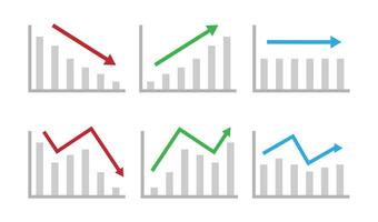 eben Infografik. Pfeil Symbol. Lager Markt Illustration. vektor