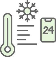 Temperatur Steuerung Stutfohlen Symbol Design vektor