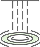 Wasserfall Stutfohlen Symbol Design vektor