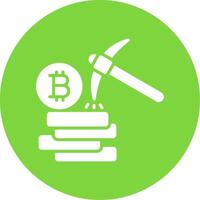 Bitcoin Bergbau multi Farbe Kreis Symbol vektor