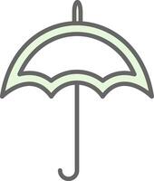 Regenschirm Stutfohlen Symbol Design vektor