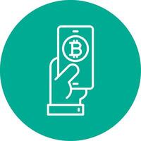 Zahlen Bitcoin multi Farbe Kreis Symbol vektor