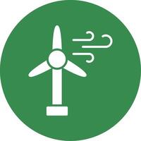 Wind Turbine multi Farbe Kreis Symbol vektor