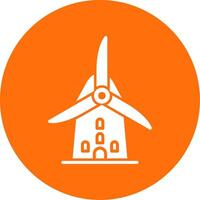 Wind Mühle multi Farbe Kreis Symbol vektor