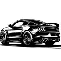 schwarz und Weiß Illustration von ein Hyperauto Sport Auto vektor