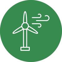 Wind Turbine multi Farbe Kreis Symbol vektor