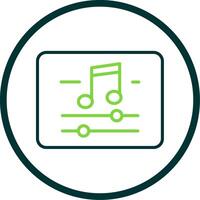 Musik- und Multimedia Linie Kreis Symbol Design vektor