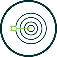 targeting linje cirkel ikon design vektor