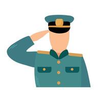 Militär- Gruß Symbol Clip Art Benutzerbild Logo isoliert Illustration vektor