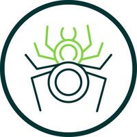 Spinne Linie Kreis Symbol Design vektor