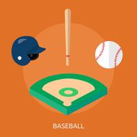 Baseball konzeptionelle Abbildung Design vektor