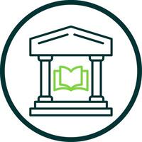 Bibliothek Linie Kreis Symbol Design vektor