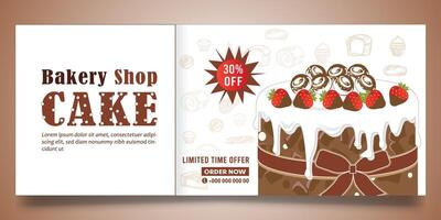 Kuchen Banner Design vektor