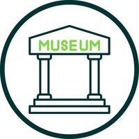 Museum Linie Kreis Symbol Design vektor