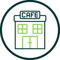 Cafe Linie Kreis Symbol Design vektor